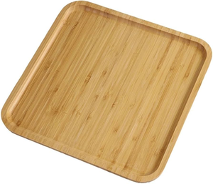 ถาดเสิร์ฟไม้อาเคเซียถาดโลหะตกแต่งที่จับแบบชนบทถาดขนมไม้ - Product Image 4