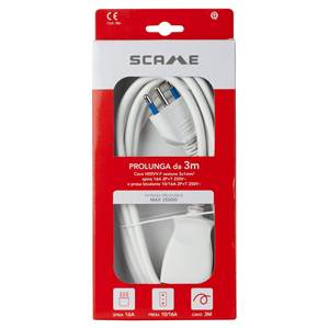 Cable de Extensión Eléctrico 3M H05VV-F 3x1 mm² (16A 2P+T) Blanco PP0386R Cables y Alambres - Product Image 2