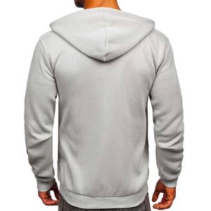 Sudadera con capucha y cremallera para hombre, de forro polar de poliéster/algodón, corte holgado, talla estándar, para invierno - Product Image 2