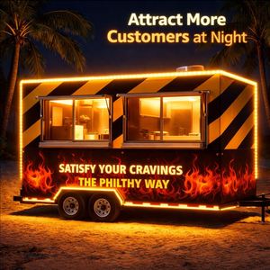 Remorque mobile pour bar à fruits de mer et huîtres avec grand espace de stockage réfrigéré pour les marchés fermiers du week-end et les événements côtiers - Product Image 5