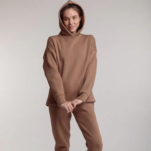 Ensemble survêtement pour femme, sweat-shirt et pantalon de jogging, tenue confortable pour l'hiver et l'automne - Product Image 1