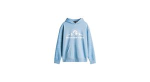 Sudadera con capucha con logo de Mountain Vibes para mujer, sudadera informal con estampado gráfico para aventuras al aire libre - Product Image 4
