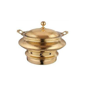 Plato de chafado rectangular dorado con soporte de cobre, decoración de restaurante y hotel, nuevo diseño - Product Image 4