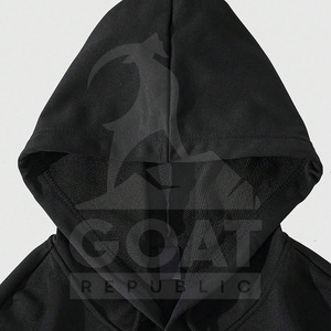 Sweat-shirts à capuche pour hommes en coton lourd 100% 350g de poids du tissu Impression numérique personnalisée d'hiver Écologique Respirant Faible - Product Image 3