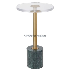 Meilleure vente de table basse en verre faite à la main table basse décorative en métal et laiton de forme ronde de qualité supérieure pour chambre à coucher - Product Image 5