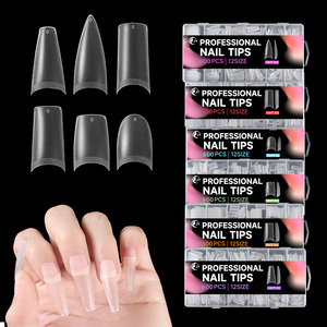 Jieyu Bán Buôn 600Pcs 12 Kích Thước ABS Matt Nửa Bìa Ngón Tay Móng Tay Mẹo Có Thể Tháo Rời Vuông Phụ Nữ Móng Tay Điểm Cho Móng Tay tiệm - Product Image 5