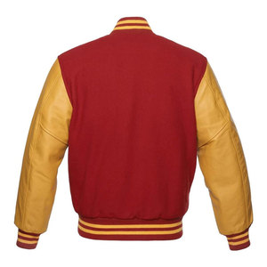 Chaquetas Versity de cuero de lana de último diseño para hombre Chaquetas de hombre de buen material Precio de fábrica Chaqueta Versity de mangas de cuero para hombre - Product Image 2