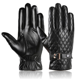 Gants en cuir pour hommes modernes, design personnalisé, finition durable, parfaits pour les voyages d'hiver, mode streetwear, gants en cuir - Product Image 1