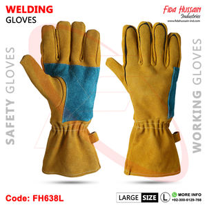 Top Quality Wholesale Anti-Cut Welding <b>Gloves</b> High Quality <b>Long</b> Cuff Heat Resistant Welding <b>Glove</b> Leather <b>Gloves</b> From Pakistan - Product Image 5