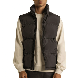 เสื้อกั๊กขนเป็ดของผู้ชายสำหรับฤดูหนาวคุณภาพสูงพร้อมคอจีนวัสดุผ้าใบระบายอากาศขนาดพลัสไซส์ - Product Image 4