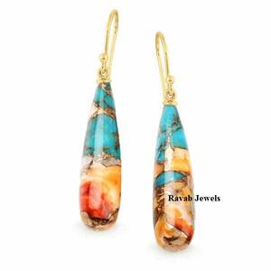 High Quality 925 Sterling Silver Fine Dangle <b>Earrings</b> 9x30mm Iolite <b>Quartz</b> Gemstone Jewelry Women Long Drop Shape Design Gift - Product Image 1