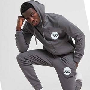 Men 's Casual Tracksuit Hooded <b>Elastic</b> <b>Waistband</b> Sweatsuit Set Soft Suit Track Suits - Product Image 1