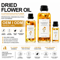Huile de Calendula Personnalisée avec Logo, 100% Pure, Extrait Végétal, Fabricant Professionnel OEM ODM, Huile Corporelle Apaisante de Qualité Cosmétique
