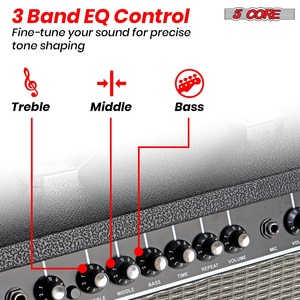 5 Core <b>Guitar</b> Amp 40W Electric Bass Acoustic Portable Amplifier Practice Amplificador - Product Image 4