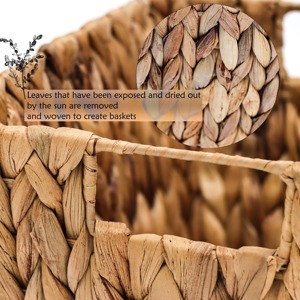 Panier décoratif tissé à la main en jacinthe d'eau, panier de rangement fait à la main, vente en gros, écologique, fabriqué au Vietnam - Product Image 4