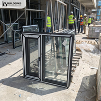 Fenêtre coulissante horizontale en aluminium sur mesure avec moustiquaire pour balcon de maison