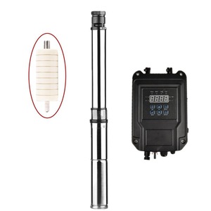 Bomba Sumergible de Acero Inoxidable RANKING 3SDPX-60-750/9 con 9 Impulsores, Motor sin Escobillas de 750w, Cabezal de 60m, Flujo de 4m³/H, con Caja de Control - Product Image 1