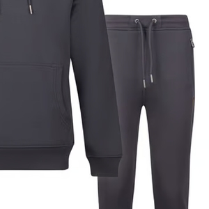 Ensemble deux pièces personnalisé en molleton : sweat à capuche oversize et pantalon de jogging pour homme, 100 % coton, motif uni, imprimé hiver - Product Image 4