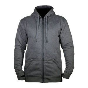 Sweat à capuche zippé pour homme, couleur unie, 100% coton molletonné, coupe classique, hiver, décontracté, service OEM, 420 grammes, streetwear - Product Image 1