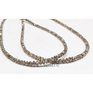 Cuentas de Diamante Natural Champagne en Forma de Rondelle, Facetadas, de 2-3 mm, Hilo de 15 Pulgadas, Perforación de 0.40 mm, Proveedor Mayorista de Cuentas de Diamante Sueltas - Product Image 3