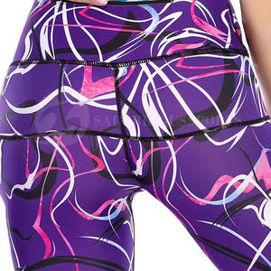 Confortable solide vêtements de Yoga entraînement femmes Yoga ensembles Spandex/Polyester taille élastique respirant quatre voies extensible personnalisable - Product Image 6