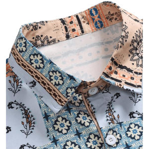 Breathable Printed <b>Summer</b> <b>Men's</b> <b>Shirt</b> Set, <b>Men</b> 2 Pieces Letter Graphic Print Button Front Short Sleeve <b>Shirt</b> Top And Shorts Set - Product Image 4