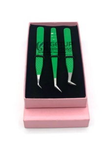Pinzas para Pestañas GETUP BROSONS IMPEX de Alta Calidad con Recubrimiento en Polvo Color Apio, Punta Dentada Estilo Delfín, Antimagnéticas, 90 Grados, 45 Unidades - Product Image 6