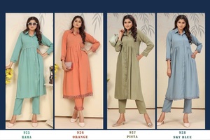 Rinkal Cotton Kurti con pantalón Conjunto Cómodo y elegante Ropa étnica para mujer Traje perfecto para fiestas diarias - Product Image 6