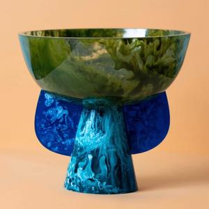 Tazón para Servir de Resina Artesanal India, Ecológico y de Grado Alimenticio, para Mesas de Comedor, Fiestas, Colores y Formas Personalizables - Product Image 1