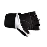 Gants de musculation à demi-doigts en cuir pour la gym et le fitness, avec sangle de poignet réglable, unisexe
