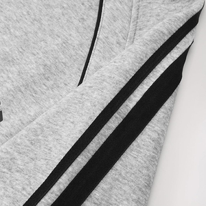 Sweat à capuche gris surdimensionné imprimé avec logo personnalisé pour hommes populaires pull à capuche décontracté 100% coton sweat à capuche polaire pour unisexe - Product Image 4