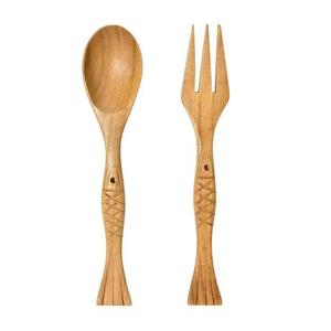 Cuchara y tenedores de madera para servir ensaladas, hechos a medida, ideales para tiendas de decoración del hogar para reventa - Product Image 3