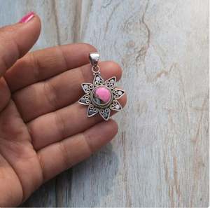 Colgante de Turquesa Natural Algodón de Azúcar, Colgante de Plata de Ley 925, Colgante de Piedra Preciosa Hecho a Mano, Único por el Fabricante - Product Image 5