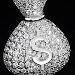 Pendentif personnalisé moderne hip-hop en alliage plaqué or avec diamants incrustés - Product Image 3