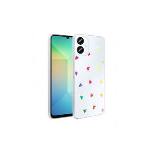 Coque transparente antichoc en silicone TPU souple à motif cœur et design folklorique pour Samsung Galaxy A06 et A57 - Product Image 1