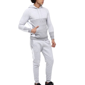 Ensemble de survêtement unisexe en coton biologique pour l'hiver, 2 en 1, uni, imprimé sur mesure, avec pantalon de jogging doublé en polaire et sweat à capuche décontracté - Product Image 1