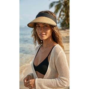 Casquette à visière tissée avec détails en zigzag camel, protection solaire, idéale pour un usage quotidien HSR2104 - camel2104 - Product Image 3