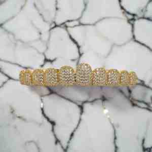 Grillz en argent 925 plaqué rhodium avec moissanite et micro-incrustation de diamants pour hommes, bijoux hip-hop, cadeaux de mariage, Luxira Jewels - Product Image 1