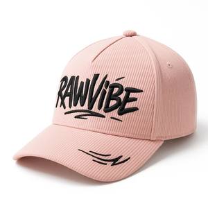 Wholesale 5 Panel Custom Embroidery logo High Quality <b>Pink</b> Corduroy Hats Gorras a <b>Frame</b> Outdoor Sports Mens Baseball Cap - Product Image 1