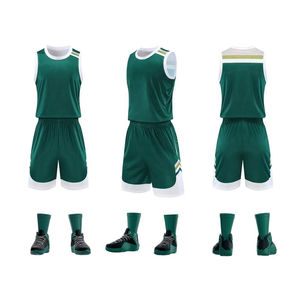 Vêtements de basket-ball en gros, maillot à séchage rapide avec short respirant, qualité supérieure, broderie de drapeau - Product Image 1