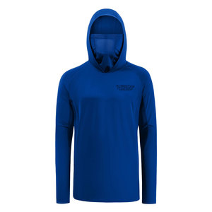 Sudaderas con capucha de pesca para hombres, camisas de pesca con protección solar, manga larga, 100% poliéster, secado rápido, con cubierta facial, Sudadera con capucha de pesca para hombres - Product Image 1
