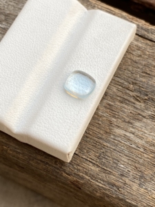 Natural Top Color Aquamarine Square <b>Cushion</b> Shape Cabochons Stone With Good Luster Gemstone For Making Jewelry 1.58 Carat - Product Image 2