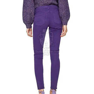 Pantalons en jean pour femmes de couleur unie respirants Nouvelle mode Vente chaude Pantalons en jean décontractés pour femmes - Product Image 2