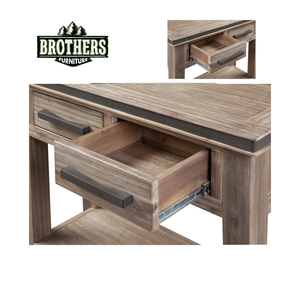 Armario de marca Atlas, mesa de salón sólida KD, 2 cajones, mesa de armario de dormitorio de Viet Nam, fabricación de muebles - Product Image 4