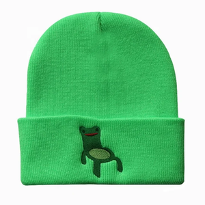 Gorro de punto de invierno de alta calidad Unisex, gorro plegable colorido de moda Popular con logotipo personalizado, característica común de tela - Product Image 3