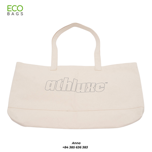กระเป๋าช้อปปิ้งผ้าแคนวาสขนาดกลาง สีสันทันสมัย ปรับแต่งโลโก้ได้ คุณภาพสูง สไตล์ใหม่ ส่งตรงจากเวียดนาม - Product Image 4