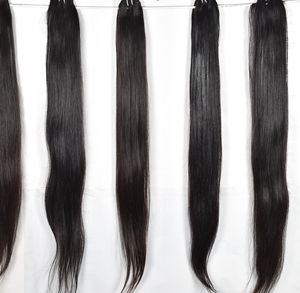 Bundles droits indiens non traités Extensions de cheveux alignés par cuticule vierge crue Couleur naturelle Style de vague profonde lâche Humain naturel - Product Image 1