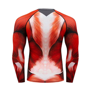 เสื้อรัดรูปแขนยาวสำหรับกีฬาแบบซับลิเมชั่น แห้งเร็ว ป้องกันรังสียูวี 50 สำหรับบีเจเจ เอ็มเอ็มเอ็ม ยิวยิตสู ระบายอากาศได้ดี ผลิตจากโพลีเอสเตอร์ 100% ยี่ห้อ CREST - Product Image 2