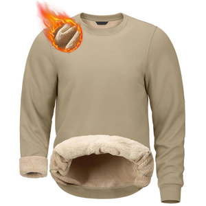 Vente en gros de sweatshirt imprimé graphique en coton de chanvre doublure Sherpa à manches longues sans capuche conception personnalisée fabricant de marque privée - Product Image 3