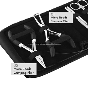 Kit d'outils d'extension de cheveux de qualité supérieure comprenant un dissolvant de micro-perles et une pince à sertir, ainsi qu'un mini ciseaux et un crochet de traction - Product Image 3